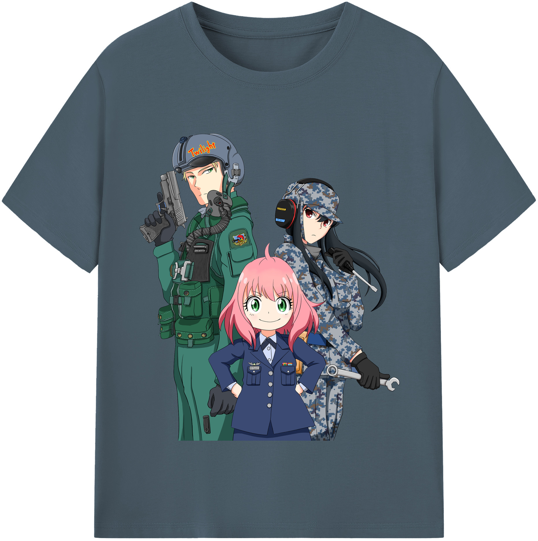 （画像用） SPY×FAMILY间谍家家酒 綿100％半袖Tシャツ（フロントプリント）